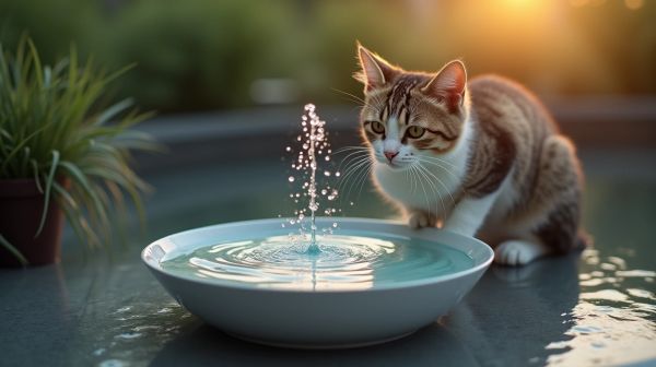 Optimisez l'hydratation de votre chat avec une fontaine sans électricité